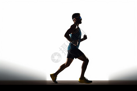 户外运动跑步的男子背景图片