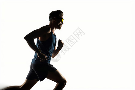 男子江边运动健身正在跑步的外国男子设计图片