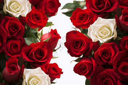 红白婚礼浪漫的红色玫瑰花背景