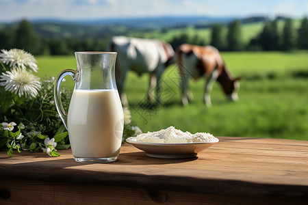 香醇的牛奶背景图片