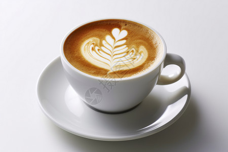 咖啡杯中的手工咖啡背景图片