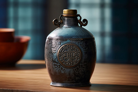 精致小花瓶中国白酒文化背景