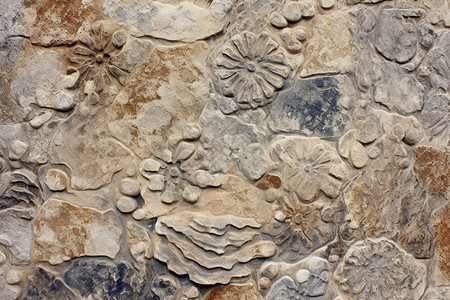 浮雕岩石墙壁背景背景图片