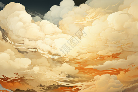 异想天开的无缝云创意插图高清图片