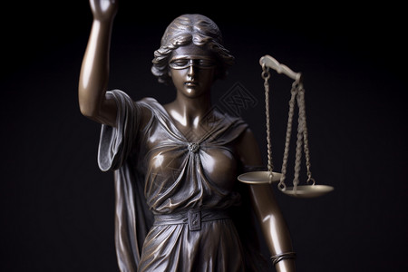公平正义的法律雕塑背景图片