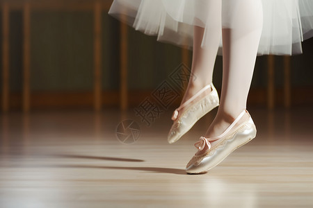 优雅跳舞的芭蕾舞女演员图片