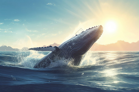 鲜活的鲸鱼背景图片