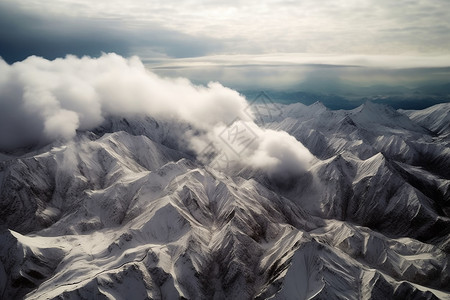 巨大的雪山背景图片