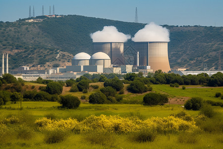 排放的核电站图片