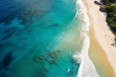 无垠的海滩背景图片