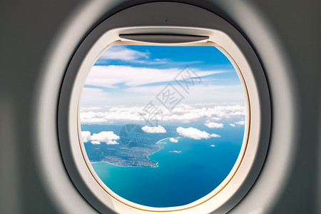 飞机外的白云背景图片
