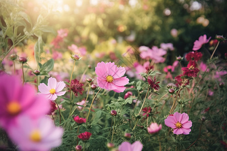 粉红色的花背景图片