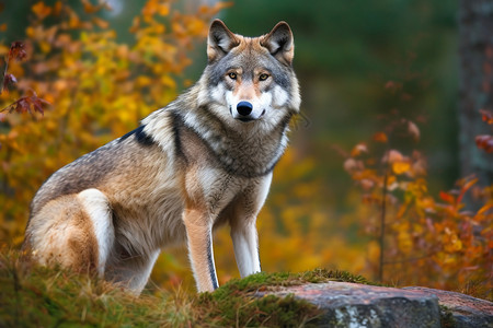 野生的灰狼背景图片