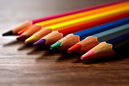 多彩的铅笔背景图片