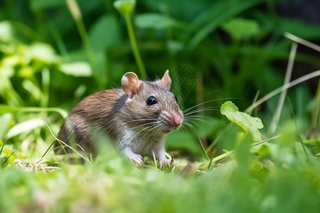 草地上的老鼠图片