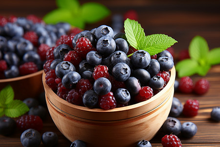 成熟的蓝莓果子图片