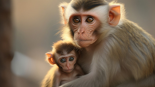 动物园里的小猴子图片