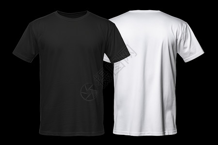 黑白的T恤黑白t恤素材高清图片