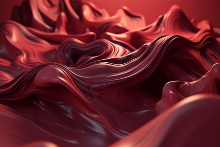 红色抽象流体背景图片