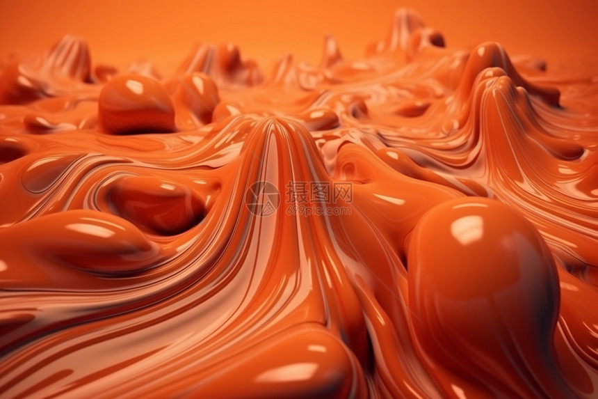柔和的橙色3D背景图片