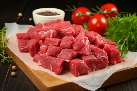 厨房的生肉图片