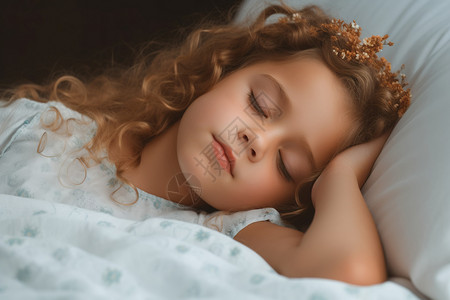 熟睡的可爱小女孩图片