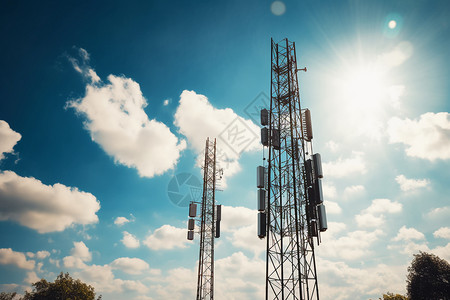 无线技术通信塔背景图片