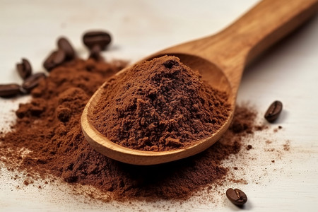 棕色的咖啡粉背景图片