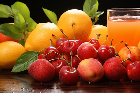 纯天然水果产品背景图片
