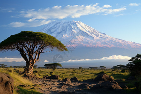 自然之力乞力马扎罗山背景