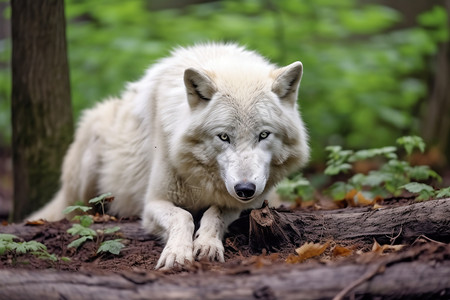 明尼苏达森林狼野生动物捕食者背景