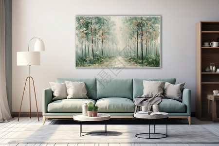 欧式风景柔和的客厅装潢设计图片