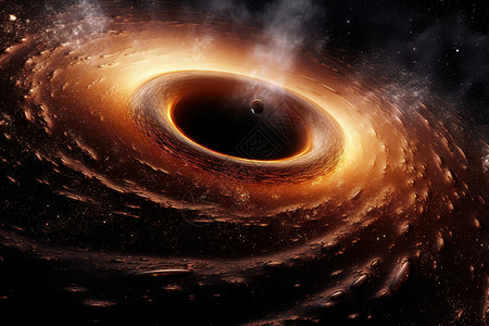 遥远的宇宙中的黑洞创意背景设计图片
