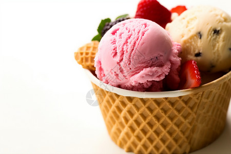 纸杯甜品冰淇淋雪球高清图片