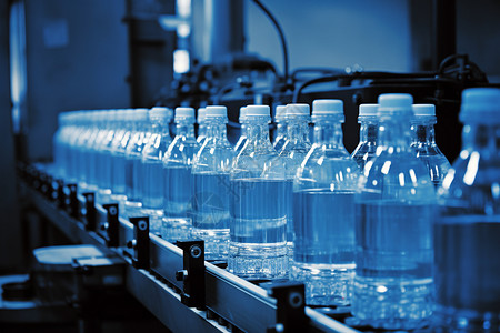 塑料瓶包装批量生产水背景