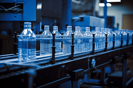 塑料瓶包装工厂自动化生产背景