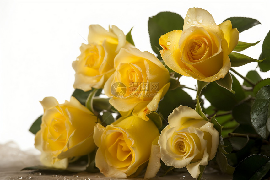 黄色的玫瑰花图片