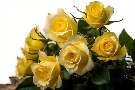象征友情的黄玫瑰背景图片