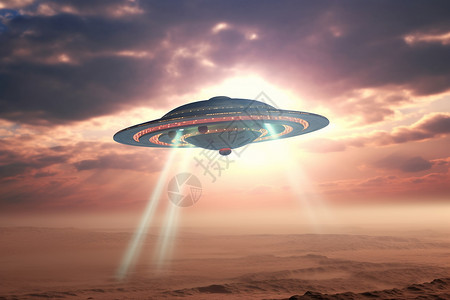 可爱外星人飞碟神秘的飞碟概念图设计图片