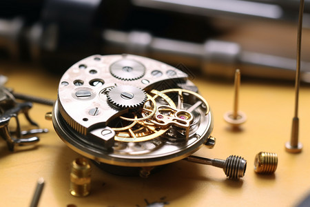 钟表手表底图表盘齿轮修复背景