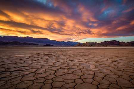 缺少水分的莫哈韦沙漠高清图片