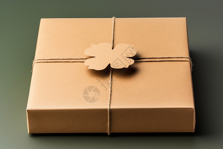 牛皮纸礼物包装盒背景图片
