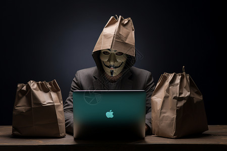 匿名的躲藏的互联网黑客背景