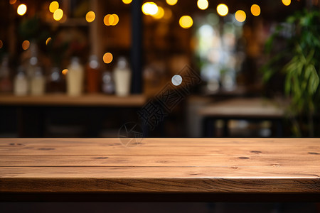 现代空的木桌子背景图片