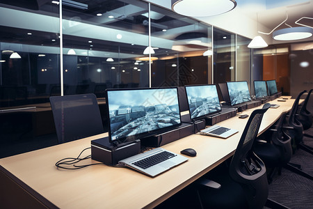 电脑远程会议远程办公用的电脑背景