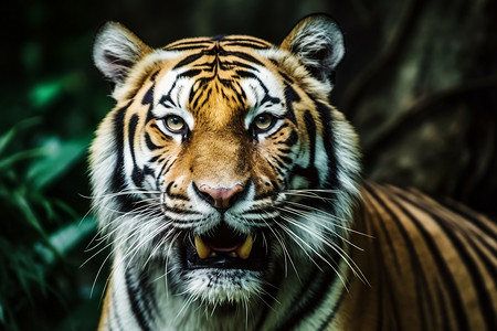 丛林中危险的老虎图片