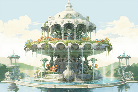 童话般的世界的喷泉图片