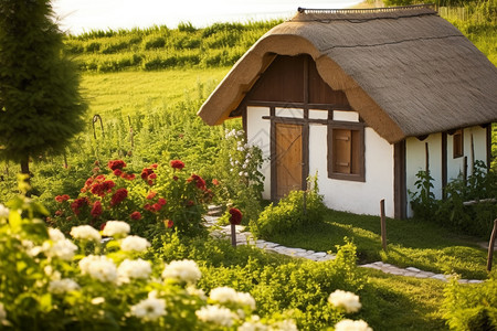 乡村小屋和花园图片