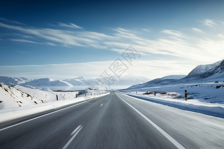 冬季户外的公路图片