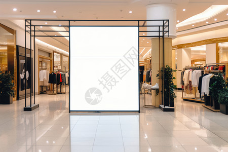 商场服装店服装店的空白广告牌设计图片